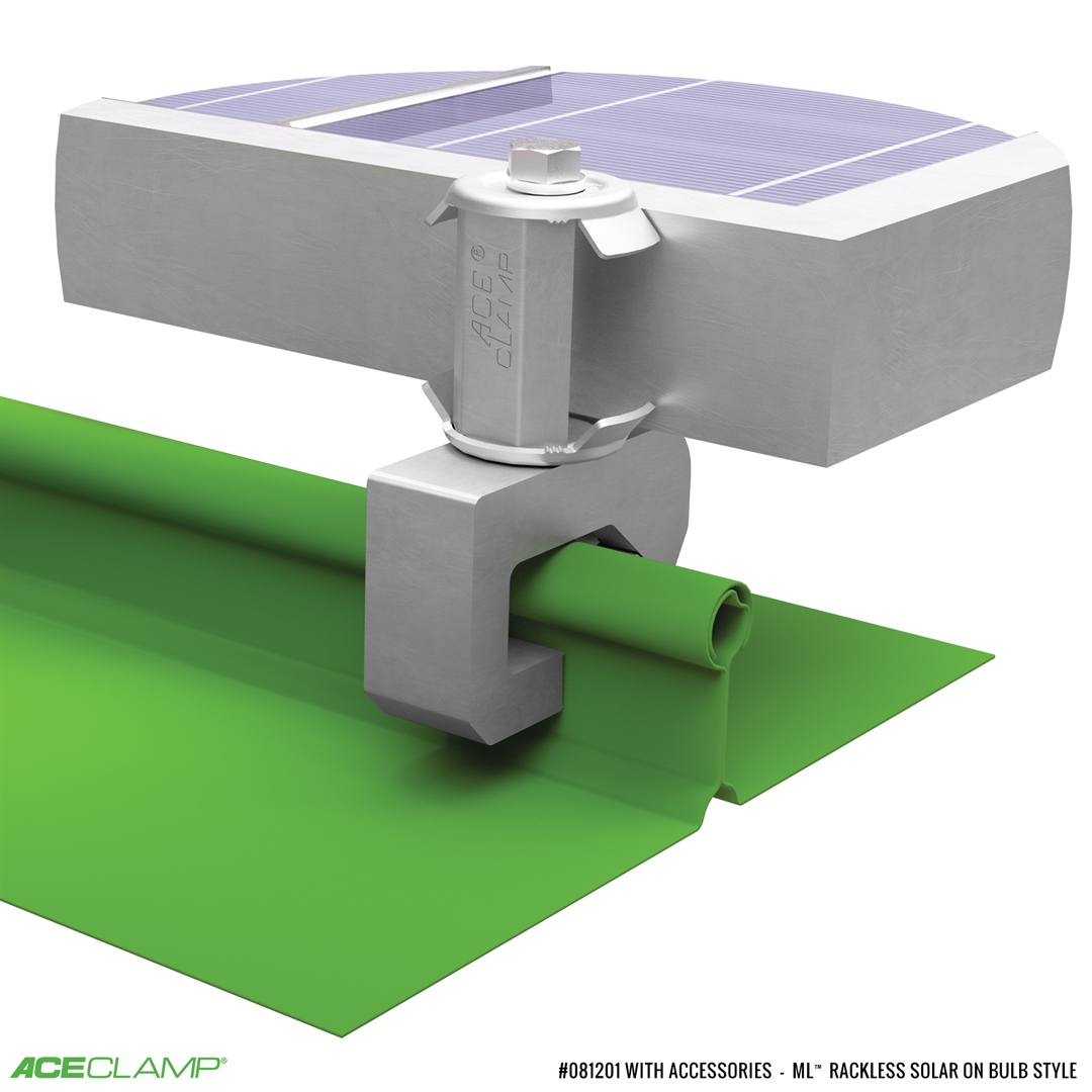 AceClamp railless PV mounting kit for Bulb-Style SSMR
