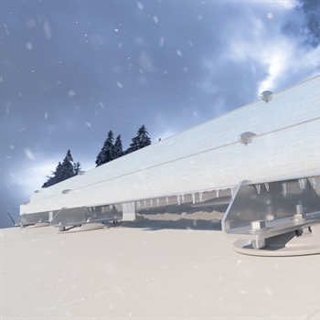 For extreme snow-load areas, Snow Titan -M is available in a double-snow-rail configuration