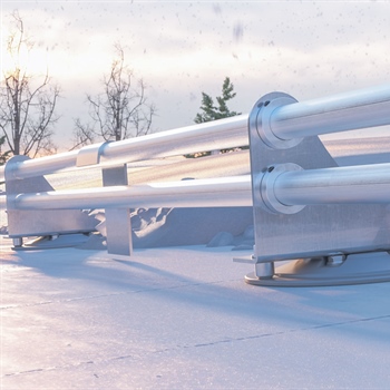 AceClamp also offers the option for two bar membrane snow retention.