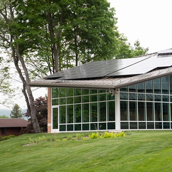 Variable Angled Bracket (VAB™) snow retention system at Hendrick Hudson Free Library