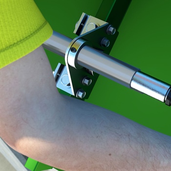 AceClamp metal roof snow bars utilize special bar connector for fast locking connection.