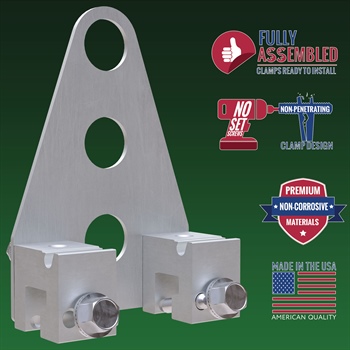 Fully assembled metal roof snow bars by AceClamp make installation a breeze. 