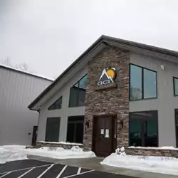 Color Snap metal roof snow guards installed at GCI Outdoor