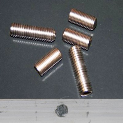 Traditional snow guard set screws